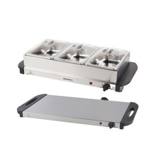 Progress Food Buffet Server Warming Tray Hot Plate Chafing Dish 3 x 1.5L Pans