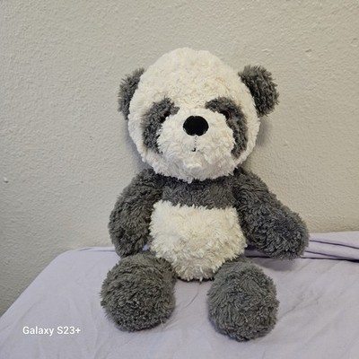 Gray White Panda Small Stuffed Animal Washable Plush Toy 6-14 in