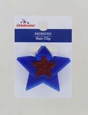 New Way to Celebrate Patriotic Claw Hair Clip - Blue  Red Star