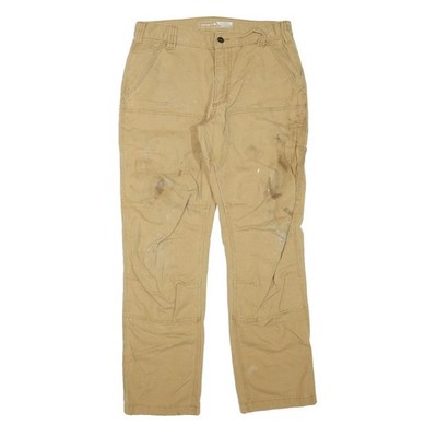 CARHARTT Herren Jeans Beige Regular Straight Raw Denim Cotton Blend W30 L29