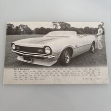 VTG Ford Runabout Picture Card Made In USA 3.5x5.5 B&W