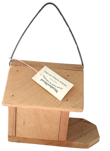 NEW WEATHER WOOD OZARK CRAFTS OOAK SOLID WOOD BIRD HOUSE 9" L X 13.5" H CABIN - Afbeelding 1 van 5