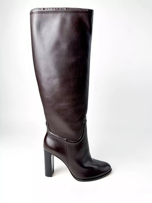ALEXANDRE BIRMAN Womens Black Lauren Ttk 90 Block Heel Leather Heeled Boots 37.5