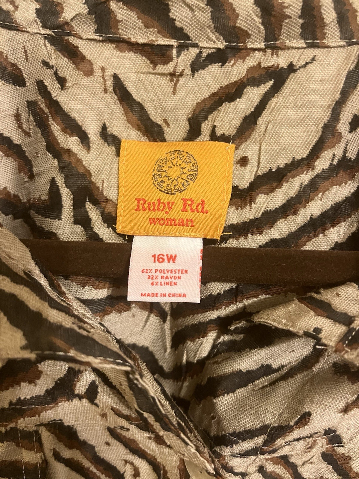 Ruby Rd Women’s Button Up Print Blouse - image 2