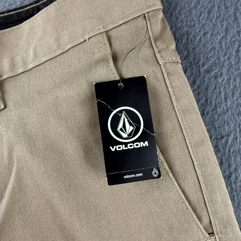 Volcom Shorts Men’s 34* Beige Vmonty Stretch Chino 11” Flat Skater Nordstrom NEW - Image 4 of 4