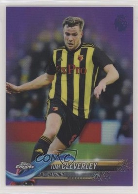 2018 Topps Chrome Premier League Purple Refractor 160/250 Tom Cleverley #45 2b6