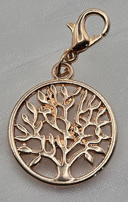 Tree of Life Charm Pendant Rose Gold - Double Sided - NEW