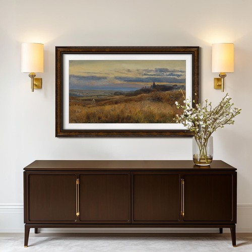 Cornice TV marrone per Samsung The Frame 32, 43, 50, 55, 65, 75, 85 pollici - Foto 1 di 11