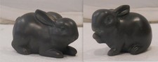 Antique Bronze Effect Rabbit figures - pair