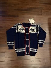 NWT Dale Of Norway Vintage Kids Pure Wool Reindeer Holiday Sweater Sz 12 NEW
