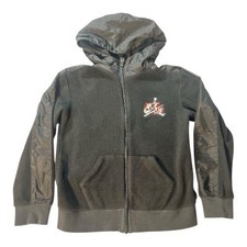 Nike Air Jordan Kids Size M 8-10 Yrs Black Hoodie Full Zip Jacket With Pockets