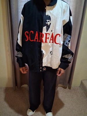 Vintage JH Jeff Hamilton Scarface Canvas Jacket Adult Size 6XL