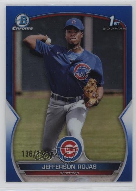 2023 Bowman Chrome Prospects Blue Refractor 136/150 Jefferson Rojas #BCP-70 0tk7