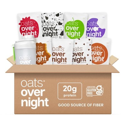 Oats Overnight Party Variety Pack - High Protein, 2.6 Ounce (Pack of 8)