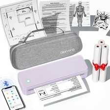 Portable Wireless Thermal Printer for Travel, Inkless Bluetooth Printer, 8.5x11"