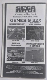 MotoCross Championship (Sega Genesis 32X, 1995) CIB Complete