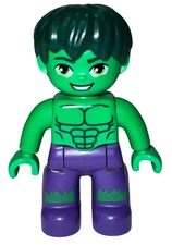 LEGO DUPLO The Incredible Hulk Figure Superhero Marvel Comics Green Minifigure