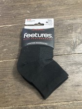 Feetures High Performance Cushion 1/4 Length Socks Color Black Size Medium New