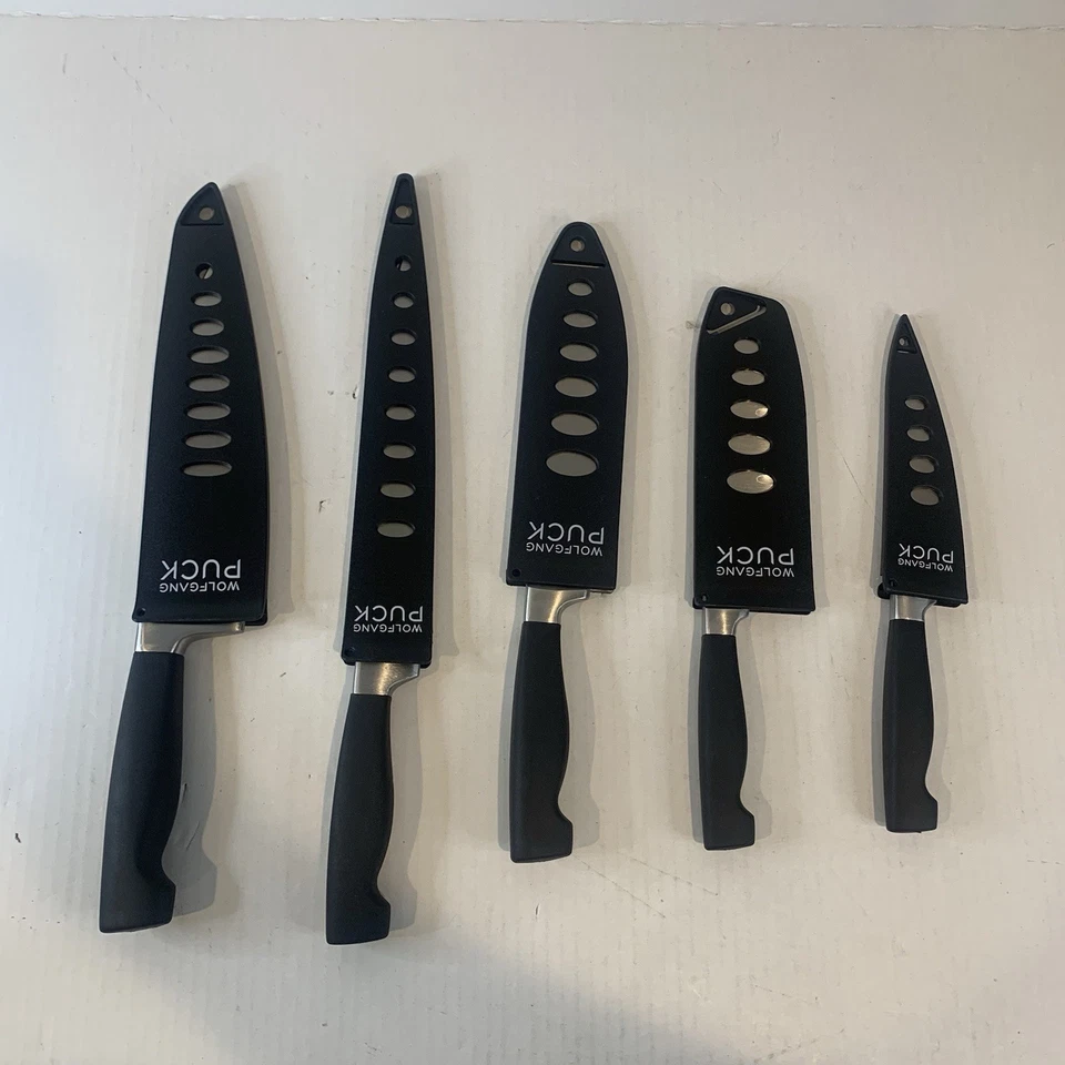 Juego de cubiertos Wolfgang Puck High de acero inoxidable de 10 piezas negro Foto 3 de 4