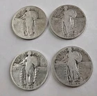 1925 P, 1926 P, 1927 P And 1928 P Standing Liberty Quarters,  90% Silver # SL 14