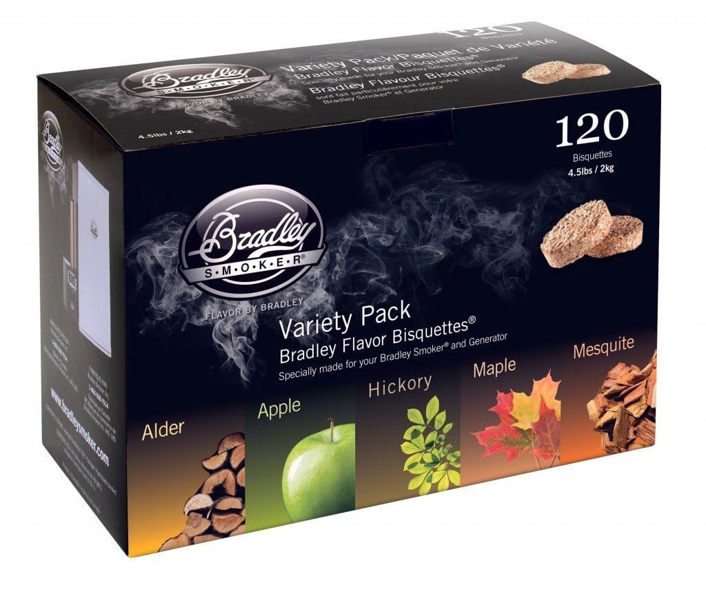 Bradley Smoker Bisquettes For Grilling and BBQ, 5 Flavour Va