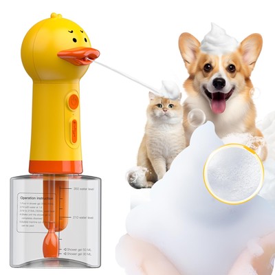 Electric Dog Cleaning Foam Machine, Automatic Dog Soap Dispenser for Bath, Re...