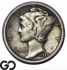 1925-D Mercury Dime, Semi-Key Date, Lower Mintage