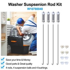 Update W10780048 Washer Suspension Rod Kit For Whirlpool Kenmore Washing Machine