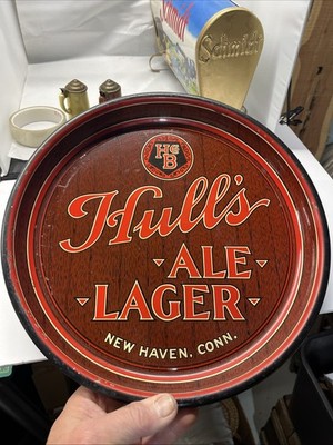 Vintage 1930's HULL'S Brewing Co. Ale Lager Beer Tray- New Haven CT