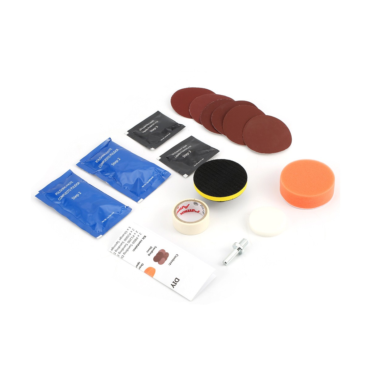 Car HeadLight Polish Repair Set Cleaning Polishing Tools Light Lens Restorer Kit