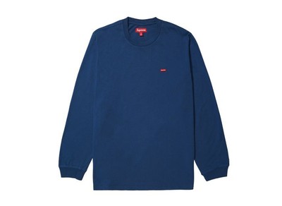 Supreme Small Box L/S Tee Navy (25SS)