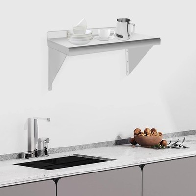 New Stainless Steel 12'' x 24'' Commercial Kitchen Wall Shelf Restaurant Shelving