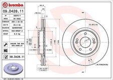 2x BREMBO Bremsscheibe Vorderachse u.a. für HYUNDAI, KIA