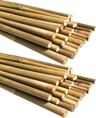 Natural Bamboo Poles, Eco-Friendly Plant Support Garden Stakes 4Ft Long, Diamete