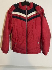 Tommy Hilfiger Fleece Lined Youth Puffer Jacket Size L 14-16 Red