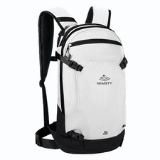 12L Ski & Snowboard Backpack, Backcountry Backpack for Men Women White