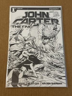 John Carter The End #1 Dynamic Forces Castro B&W Dynamite Entertainment 2017 NM