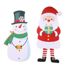 2pcs Christmas Garden Stakes, 29.5"  23.6" Xmas Yard Signs Santa Claus and