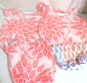 Free People Movement Lot of 4 Various Sized Reusable Nylon Shopping Tote Bags