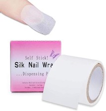 1 Roll Nail Repair Fiberglass Silk Wrap Self 1.2x39.4 Inch (Pack of 1), clear 