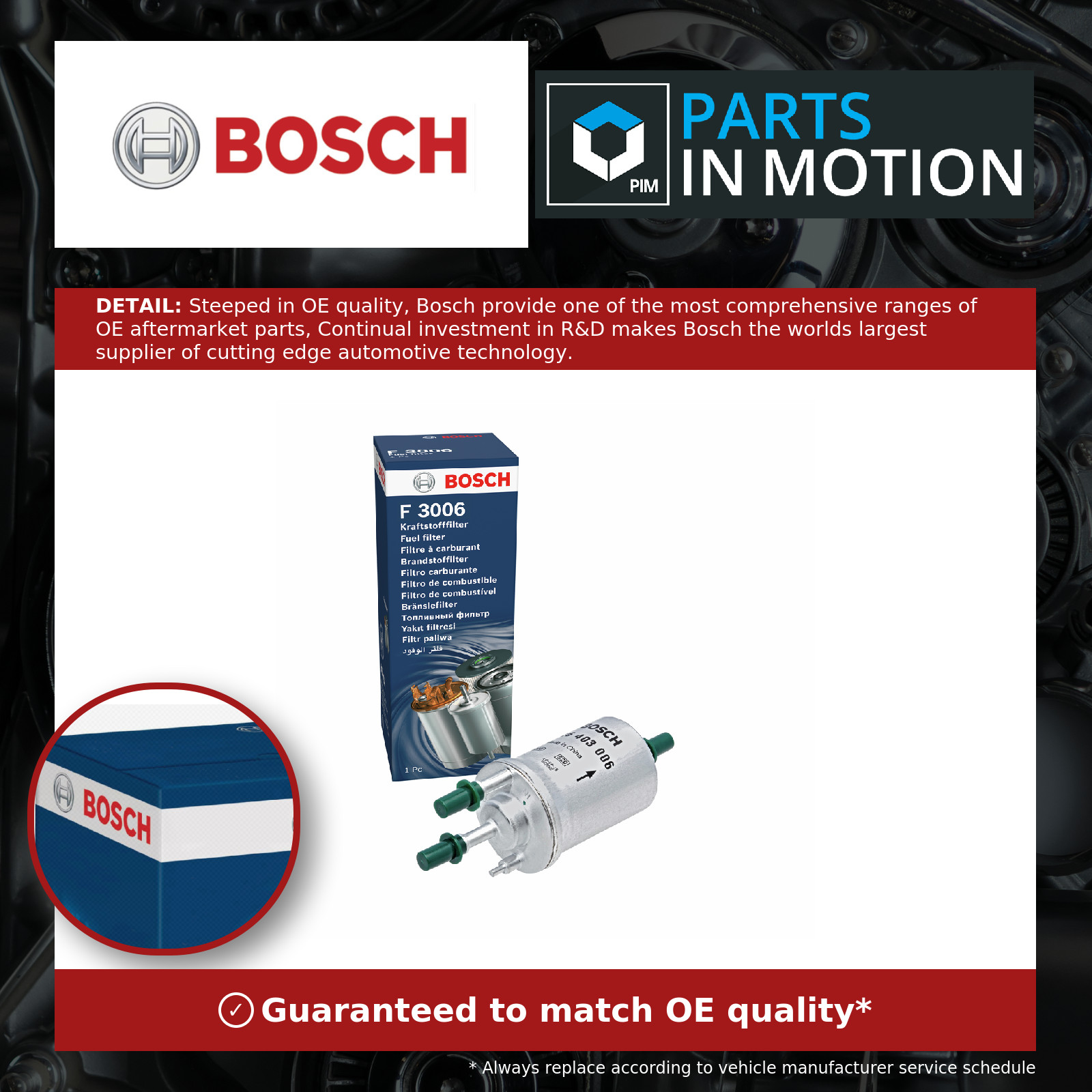 Fuel Filter fits SEAT ALTEA 5P, 5P1 1.4 1.6 04 to 15 Bosch 6Q0201051A 6Q0201051C - Image 4