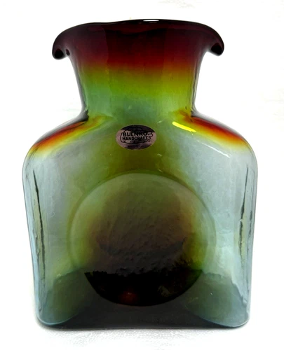 Blenko Glass Water Bottle 384 - Summer Storm