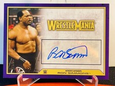 2014 Topps WWE Road To WrestleMania Ron Simmons Auto HOF Faarooq FSU