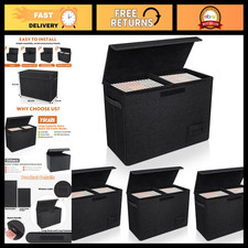 4-Pack Collapsible Comic Book Storage Boxes with Dividers Handles, Holds 150 C