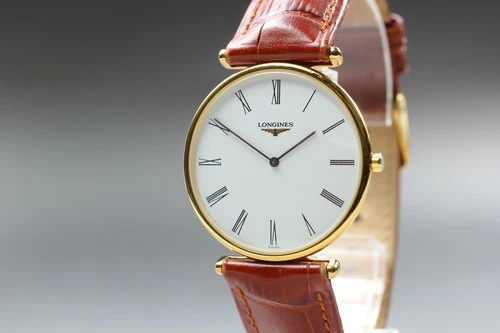 USA Ship Tax-in *N MINT* Longines Grand Classic L4.635.2 Roman Men 33mm Qz Watch