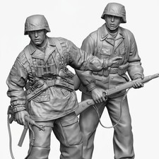 1/35 WW2 Soldiers Grenadiers RESIN FIGURE MODEL KIT Unassembled Unpainted NEW