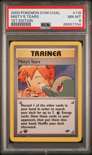 2000 POKEMON GYM CHALLENGE 1ST EDITION #118 MISTY'S TEARS PSA 8