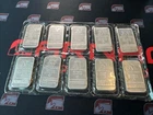 (10) Bar Lot Vintage 1 Troy Oz .999 Fine Silver National Refiners Sealed 10oz A