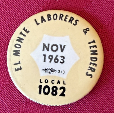 UNION PIN~EL MONTE LABORERS & TENDERS~LOCAL 1082~CONSTRUCTION WORKERS~GREEN DUCK