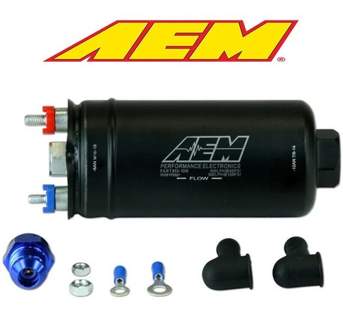 AEM 50-1009 Metric 400LPH Inline Fuel Pump With 8AN Fittings - Genuine High Flow